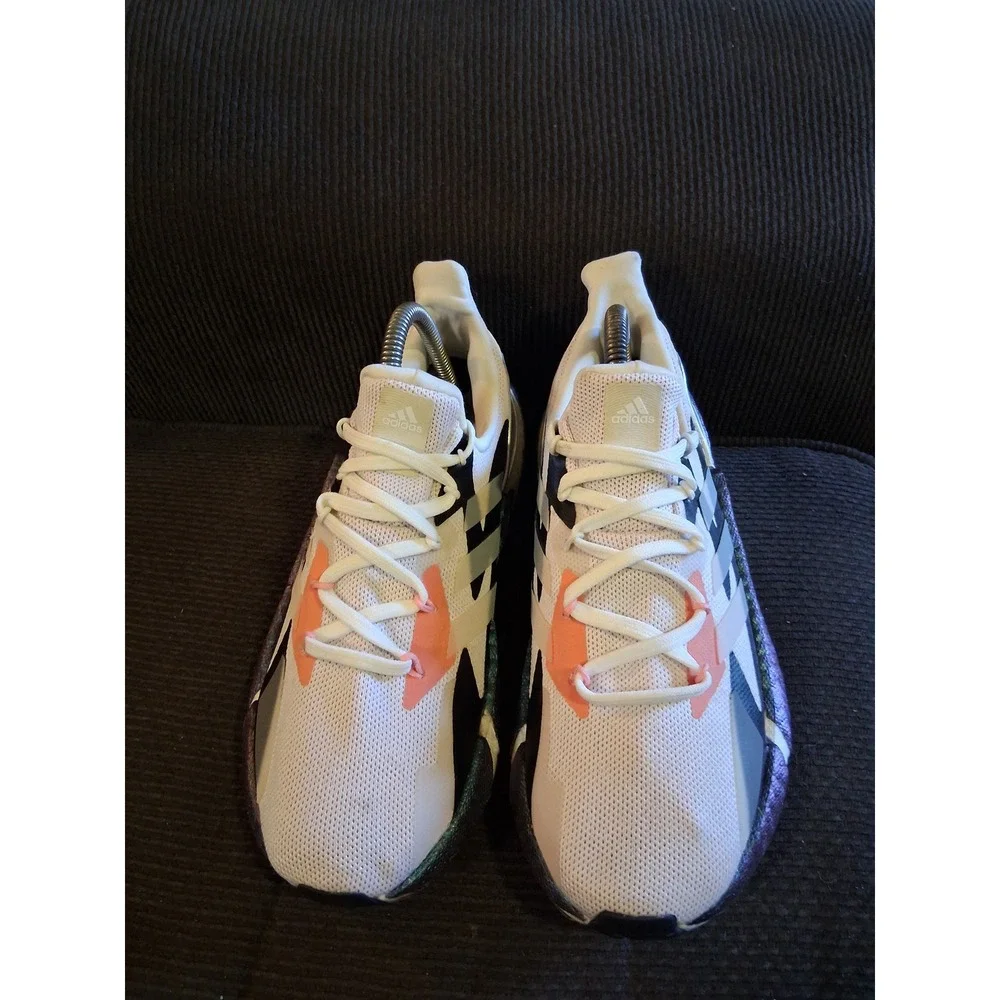 Adidas X9000L4 Mens Running Shoes Crystal White Silver Signal Pink FW9318 Size 7